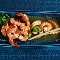 Garnelen im Zitronengrassud