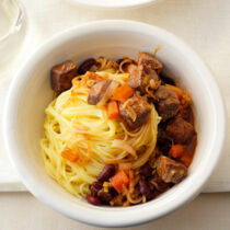 Spaghetti mit Rinderragout