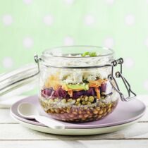 Linsensalat im Glas Linsensalat im Glas