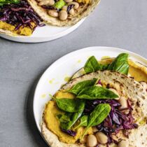 Wraps mit Bohnen und Rotkohl Wraps mit Bohnen und Rotkohl