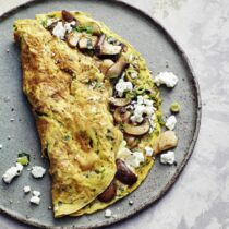 Omelett mit Pilzen und Feta