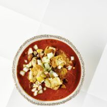 Hot Gazpacho 
aus Ofengem&uuml;se