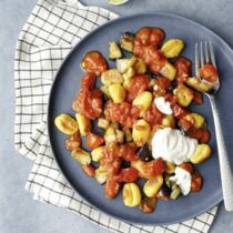 Auberginen-Ragout mit Gnocchi Auberginen-Ragout mit Gnocchi
