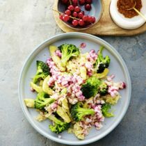Reissalat mit Hähnchen und Brokkoli Reissalat mit Hähnchen und Brokkoli