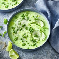 Grüne Gazpacho mit Erbsen Grüne Gazpacho mit Erbsen