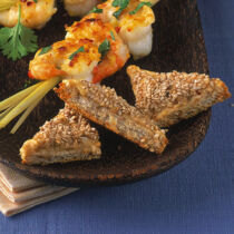 Garnelentoast mit Sesam
