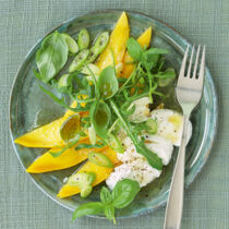 Mozzarella mit Mango und Rucola Mozzarella mit Mango und Rucola