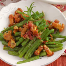 Grüne Bohnen mit Pfifferlingen