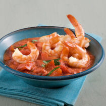 Garnelen mit Tomaten-Paprika-Gemüse Garnelen mit Tomaten-Paprika-Gemüse