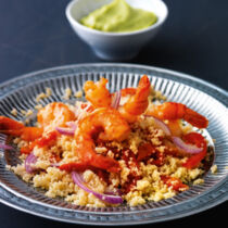 Couscoussalat mit Chili-Garnelen Couscoussalat mit Chili-Garnelen