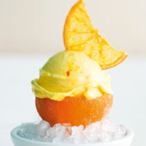 Orangen-Safran-Sorbet