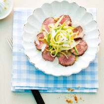 Rosa Kalbsfilet mit Spargel-Linguine