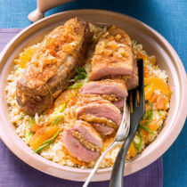 Gefüllte Entenbrust mit Orangen-Couscous