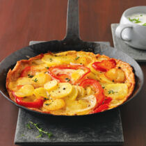 Kartoffelomelett mit Kräuterjoghurt