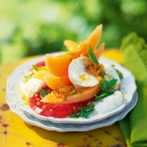 Melonensalat mit Büffelmozzarella