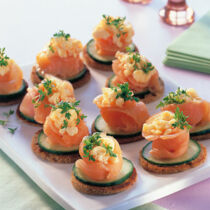 Räucherlachs-Nester Räucherlachs-Nester