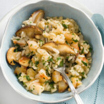 Risotto mit Garnelen und Steinpilzen