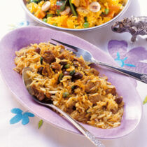 Reis mit Lamm und Rosinen Reis mit Lamm und Rosinen