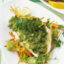 Rotbarsch im Kräutermantel Rotbarsch im Kräutermantel