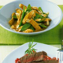 Geschnetzeltes mit Zuckerschoten Geschnetzeltes mit Zuckerschoten