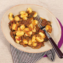 Gnocchi mit Auberginen-Haschee Gnocchi mit Auberginen-Haschee