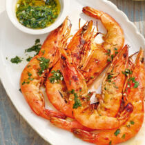 Riesengarnelen mit Zitronen-Knoblauch-Sauce Riesengarnelen mit Zitronen-Knoblauch-Sauce