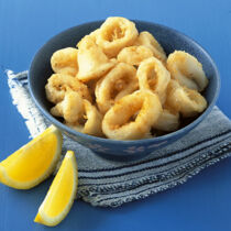 Gebackene Tintenfischringe Gebackene Tintenfischringe