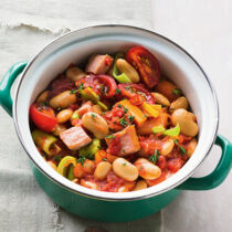 Tomatentopf mit Bohnen und Kasseler Tomatentopf mit Bohnen und Kasseler