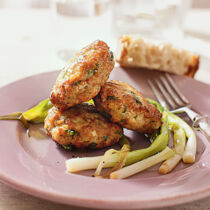 Kalbspflanzerl mit Zwiebeln