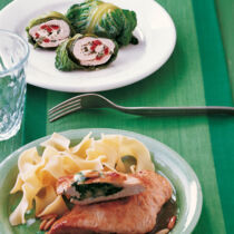 Gedämpfte Putenröllchen Gedämpfte Putenröllchen