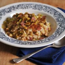 Marsala-Risotto mit Maronen und Rosenkohl