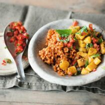 Gewürzkartoffeln mit Linsen Gewürzkartoffeln mit Linsen