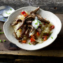 Rinderpfanne mit Sauerkraut