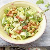 Sommersalat mit Tomate und Melone