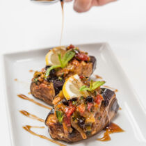 GEFÜLLTE AUBERGINEN