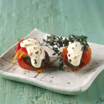 Schinken-Datteln mit Ziegenfrischkäse Schinken-Datteln mit Ziegenfrischkäse