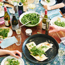 Vegetarischer Flammkuchen