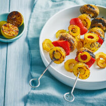 Kartoffelpilze mit Paprika und Champignons Kartoffelpilze mit Paprika und Champignons