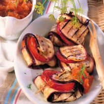 Gegrillte Auberginenpäckchen Gegrillte Auberginenpäckchen
