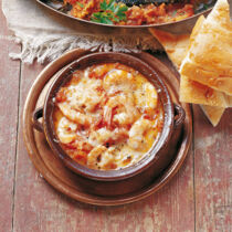 Garnelen mit Gemüse aus dem Tontopf Garnelen mit Gemüse aus dem Tontopf