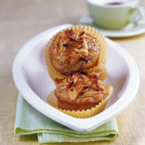 Apfel-Muffins mit Mandel-Sesam-Krokant