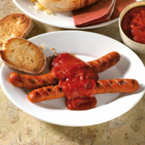 Grillwürste mit kreolischer Sauce