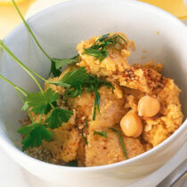 Kichererbsencreme mit Sesam