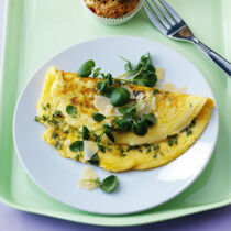 Käseomelette mit Kresse Käseomelette mit Kresse