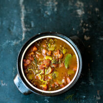 Puy-Linsensuppe mit Melone