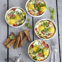 Gratinierte Gemüse-Eier