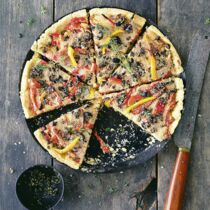 Paprikaquiche mit Amarantkruste Paprikaquiche mit Amarantkruste