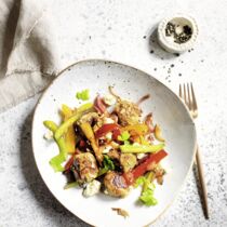 Paprika-Hackbällchen-Pfanne Paprika-Hackbällchen-Pfanne