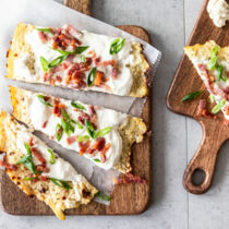 Blumenkohlflammkuchen Blumenkohlflammkuchen