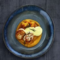 Jakobsmuschel Kürbis Mayonnaise Jakobsmuschel Kürbis Mayonnaise